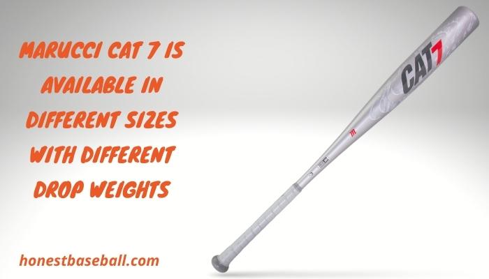 Marucci CAT 7 Is Available In Different Sizes With Different Drop Weights