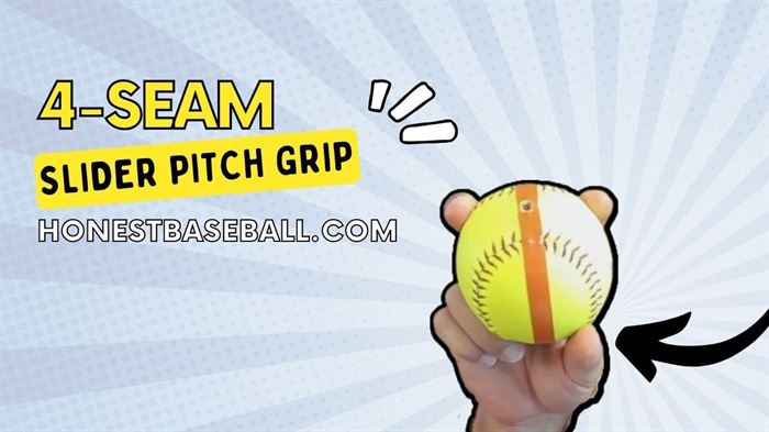 4-seam slow pitch softball slider pitching grip method
