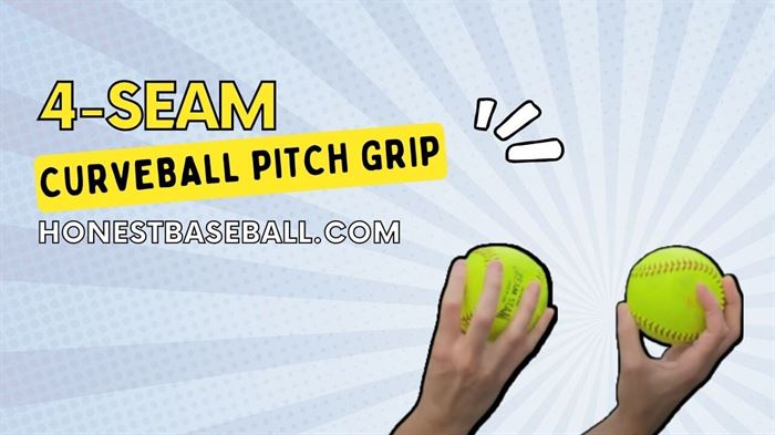 4-seam slow pitch softball curveball pitching grip method