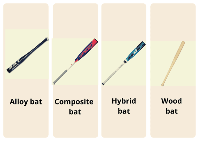 different types of baseball bat
