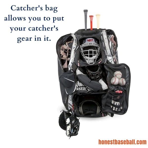Catcher's bag allows you to put your catcher's gear in it