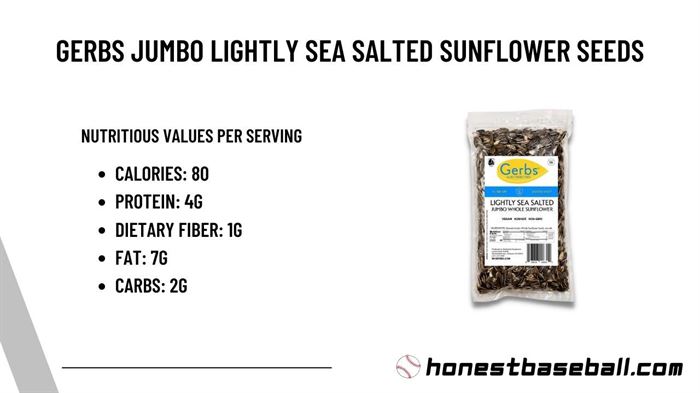 Nutritious Benefits Of Gerbs Jumbo Lightly Sea Salted Sunflower Seeds