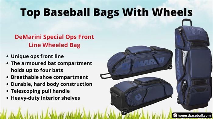 DeMarini Special Ops Front Line Wheeled Bag details