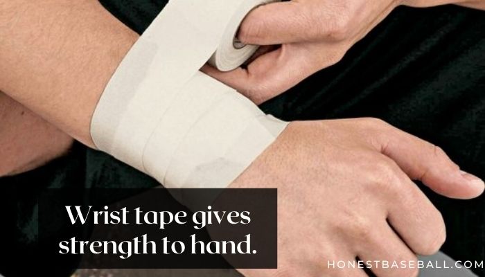 Wrist tape gives strength to hand
