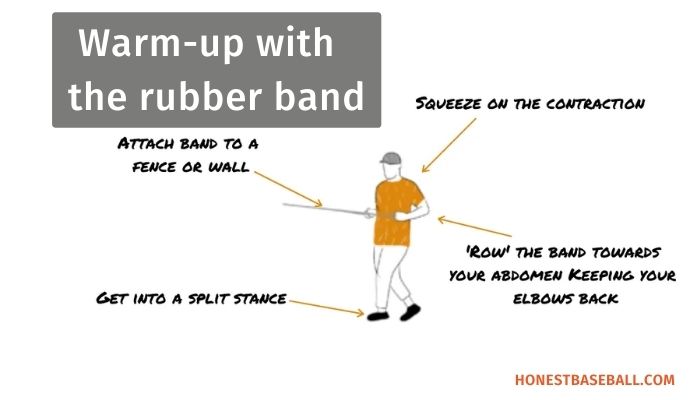 Pitching Drills for accuracy-Warm-up with  the rubber band