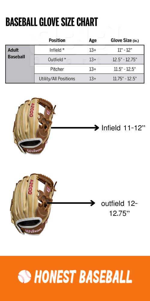 Infield and Outfield Gloves Have Different Sizes