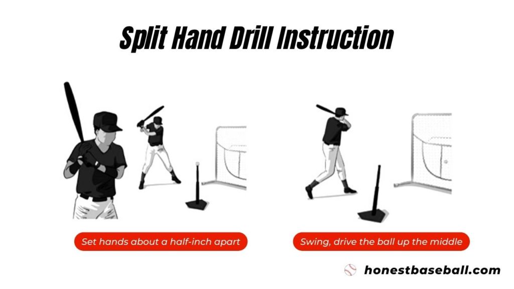 Baseball Drill for 7 year olds with Instruction for split hand hitting drill