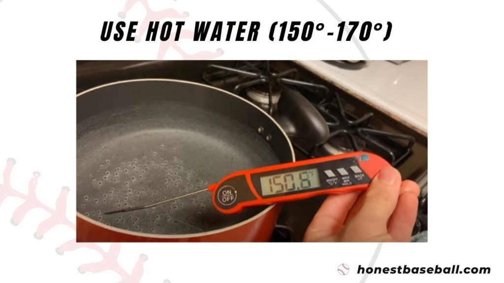 Using hot water, temperatures ranging from 150-170 degrees celsius