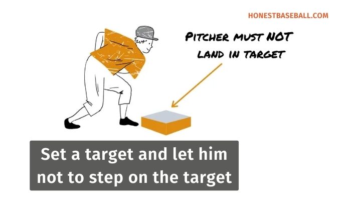 Pitching Drills for accuracy-Set a target and let him not step on the target