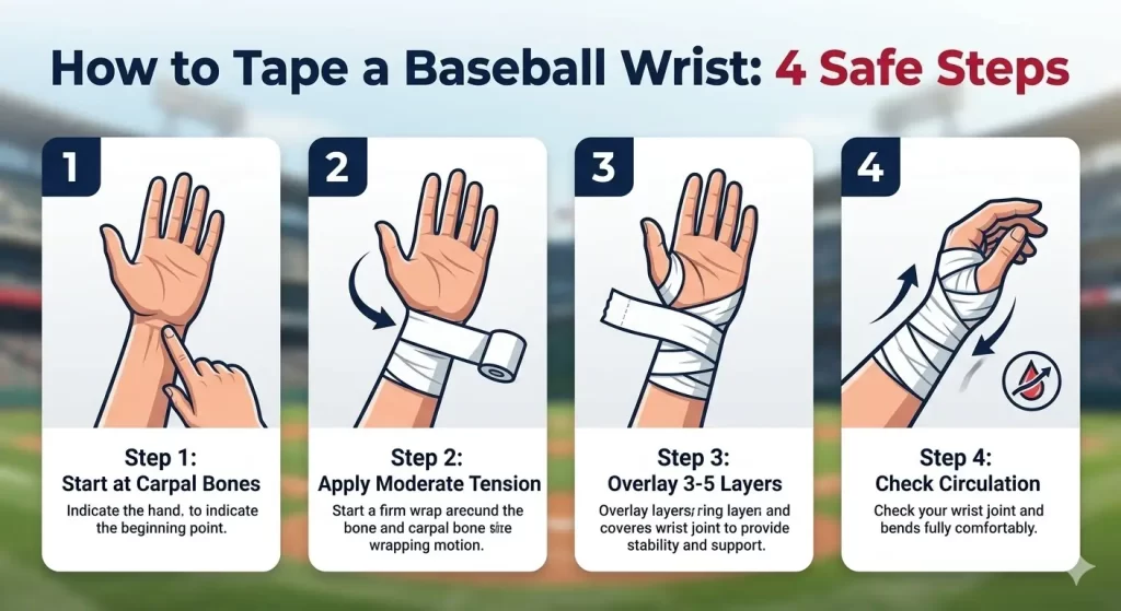 How to tape a baseball wrist