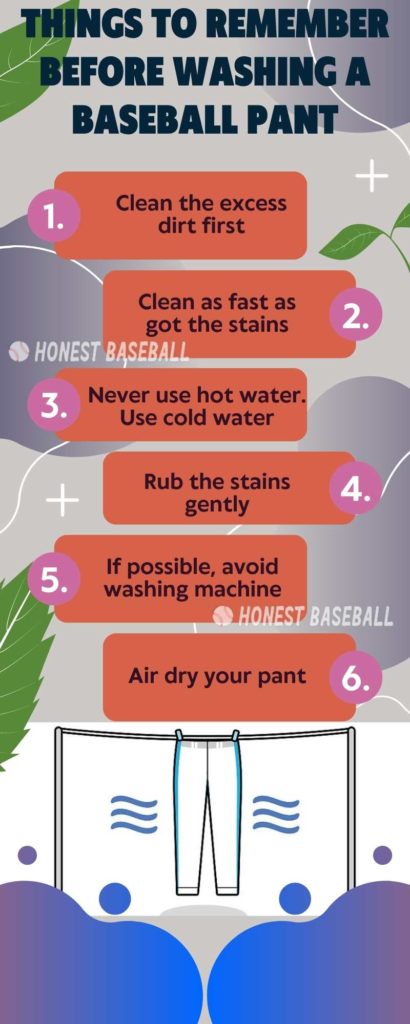 Things to remember before washing a baseball pant