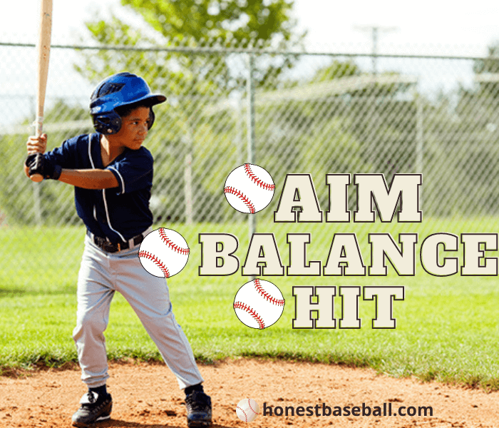 Balancing the posture in baseball.