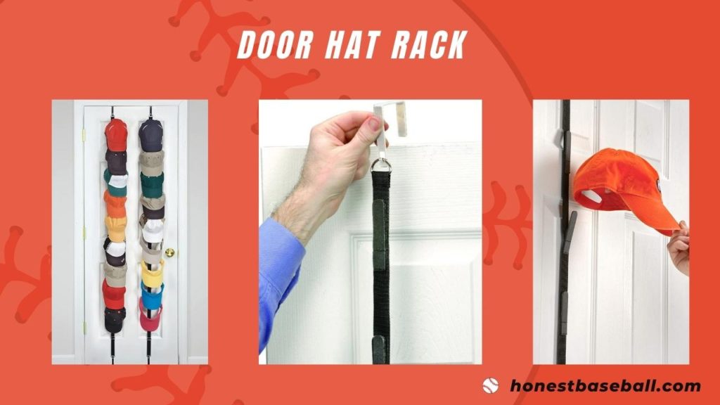 Figure 1 Door rack system for storing baseball caps