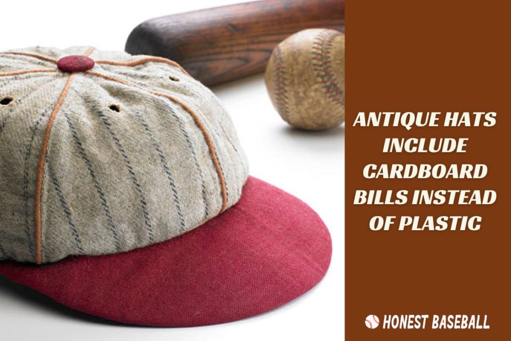 Antique Hats Include Cardboard Bills Instead of Plastic