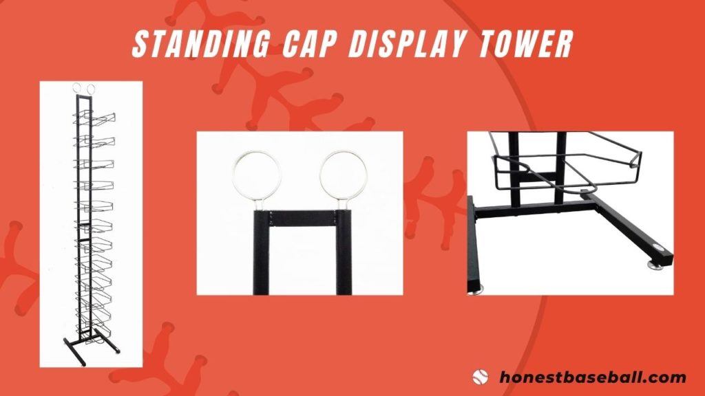 Display tower for storing baseball caps
