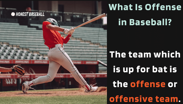 The team which is up for bat is the offense or offensive team