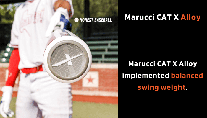 Marucci CAT X Alloy implemented balanced swing weight