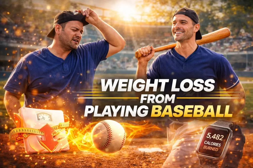 weight loss of playing baesball