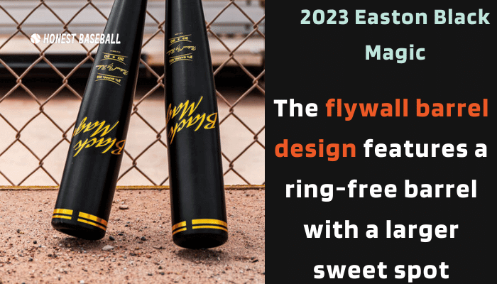 The fly wall barrel design features a ring-free barrel with a larger sweet spot