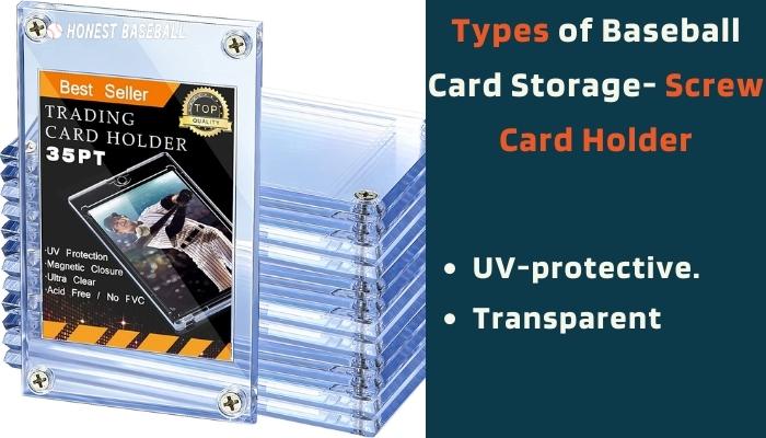 Screw card holders are made of high quality acrylic