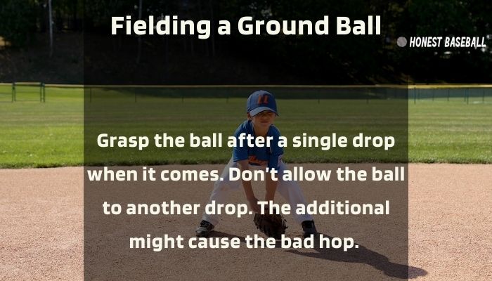 Grasp the ground ball after one drop