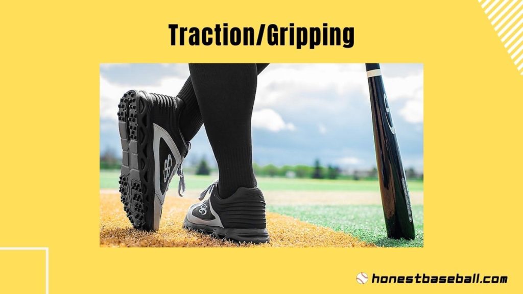 Traction is an important feature of turf shoes and helps fielders, pitchers, batters a lot of benefits.
