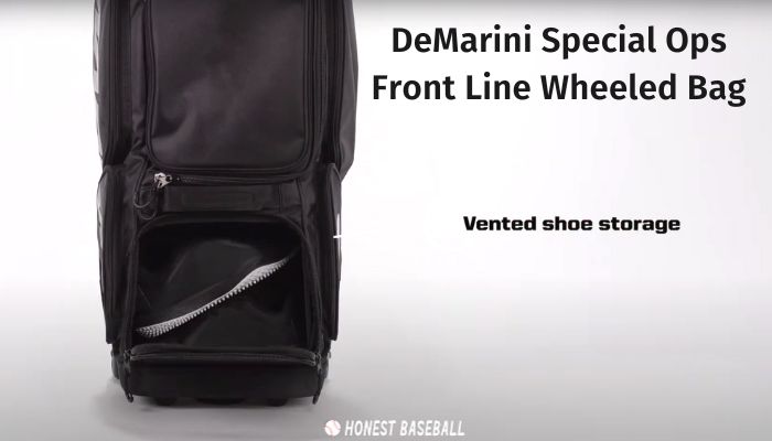  DeMarini Special Ops Front Line Wheeled Bag- vented shoe storage