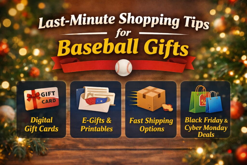 Last minute shopping tips for baseball