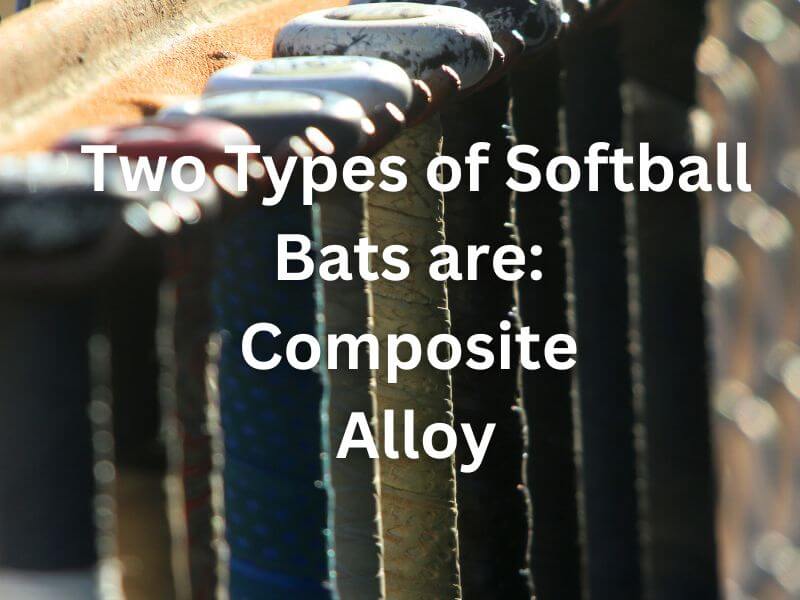Different types of softball bats