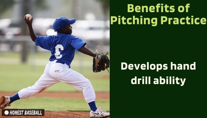 Practice pitching alone develops hand drill capability