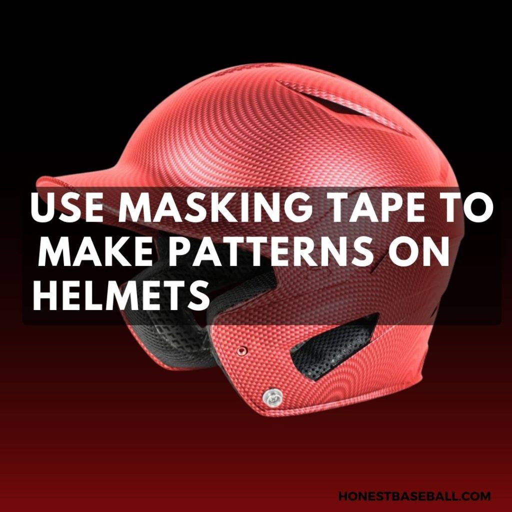 Use masking tape to make patterns on helmets
