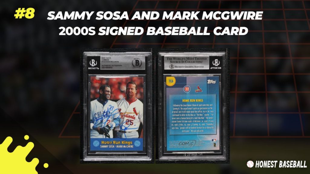 Most Valuable Baseball Card 2000s - Topps Combos Sammy Sosa and Mark McGwire 