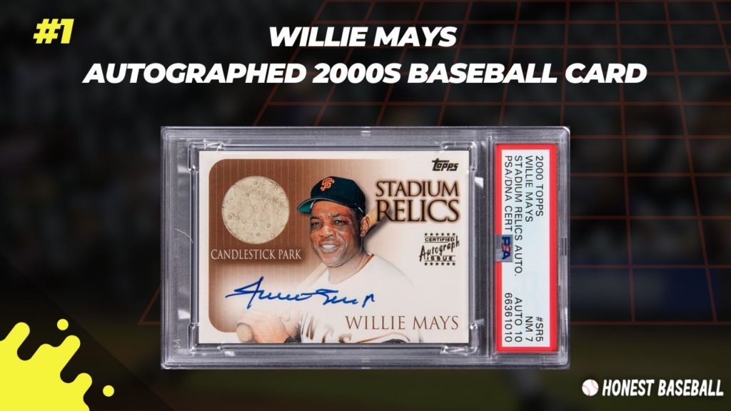 A glimpse of  Willie Mays autographed card. It’s the autographed version. 