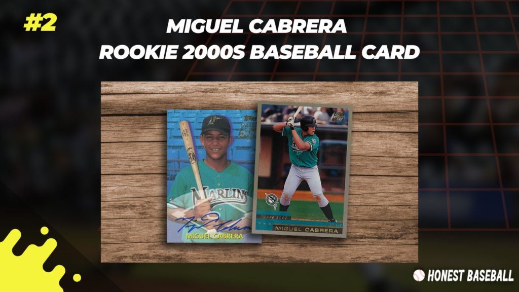 This Miguel Cabrera card is one of the expensive ones from 2000. However, the prices vary significantly in online marketplaces. 