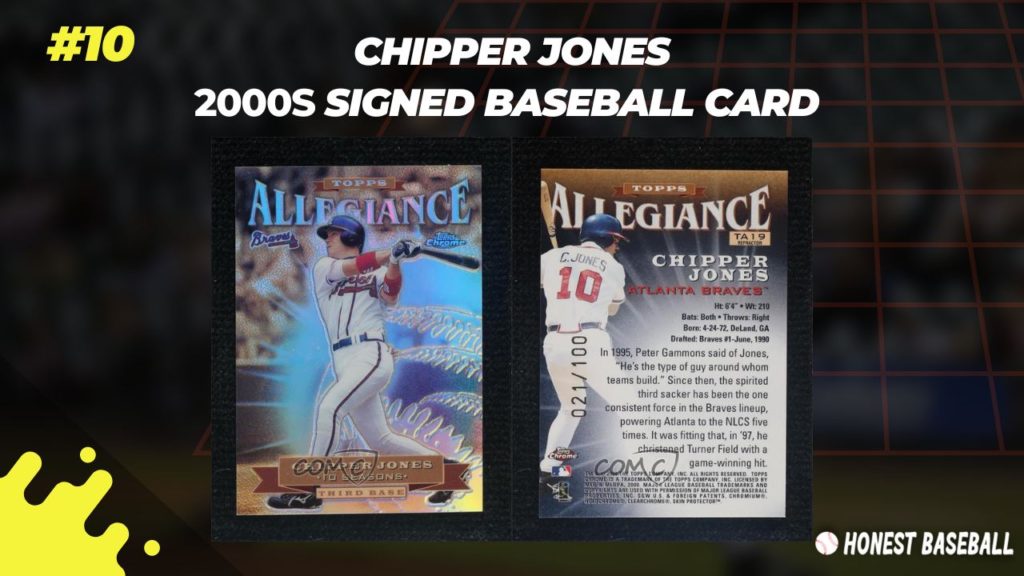 Most Valuable Baseball Card from 2000 - Topps Chipper Jones Chrome Version