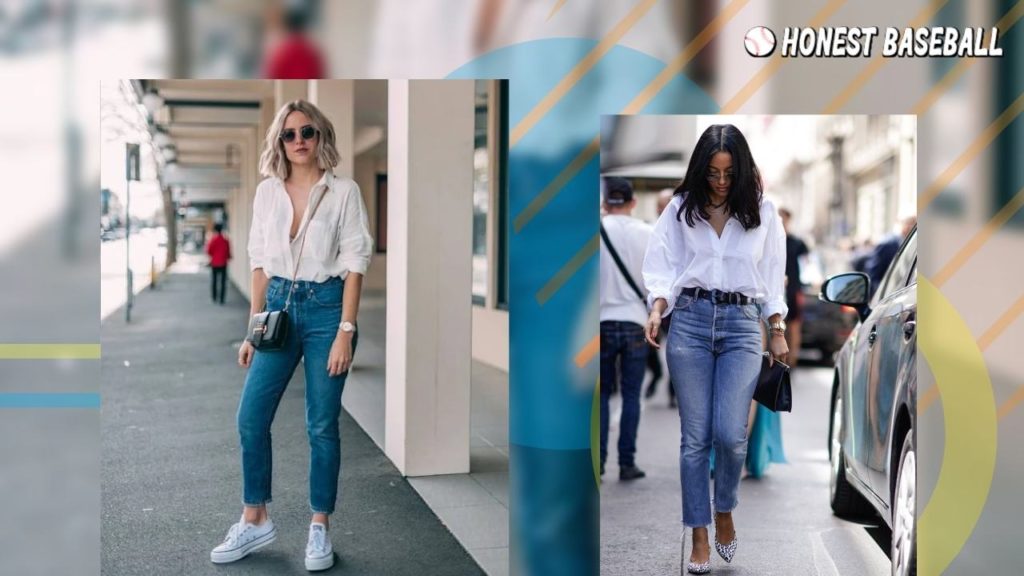 For corporate or working woman, button-up shirt and jeans is a sign of their personality. 