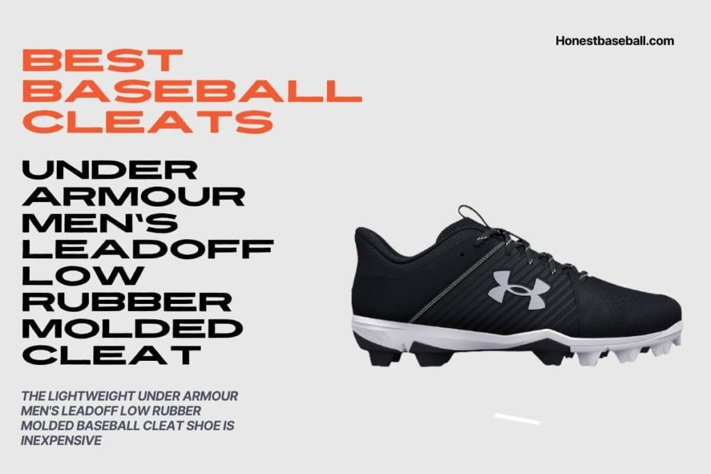 The lightweight Under Armour Men's Leadoff Low Rubber Molded Baseball Cleat Shoe is inexpensive - Best Baseball Accessories