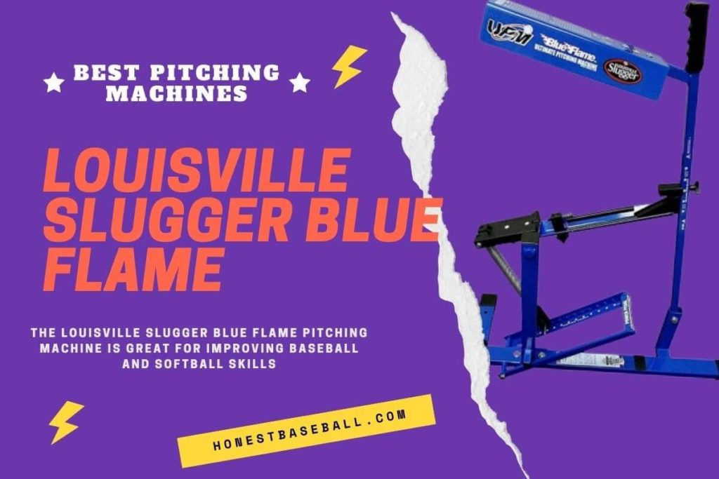 The Louisville Slugger Blue Flame Pitching Machine is great for improving baseball and softball skills - Best Baseball Accessories