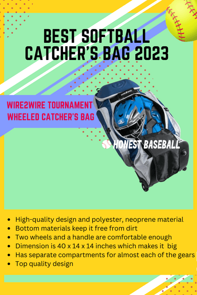 Wire2Wire Has Larger Compartments than Any Other Softball Catcher’s Bag