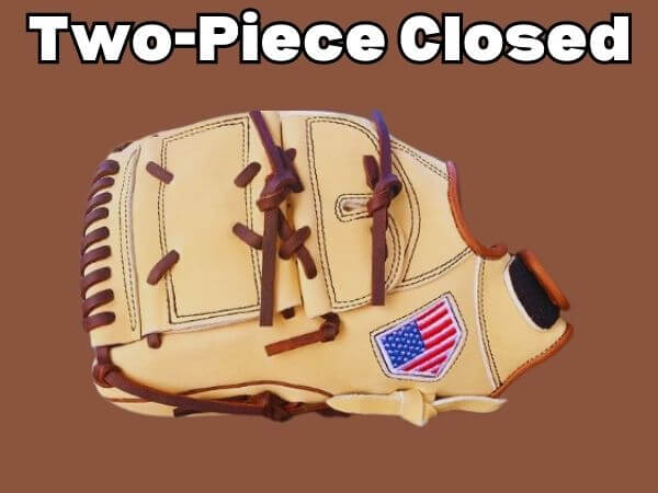 Two-Piece Closed web type baseball glove