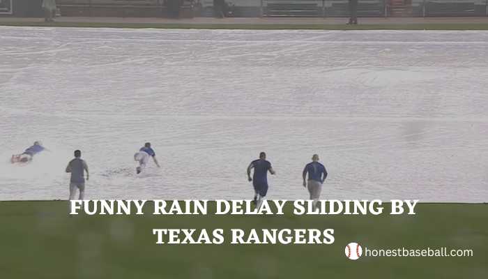 Funny Rain Delay Sliding by Texas Rangers