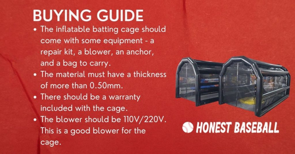 Buying Guide for the Best Inflatable Batting Cage