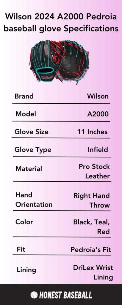 Wilson A900 PF1892 Baseball Glove - 12.25" Outfield, Pedroia Fit For Youth, Black/White/Silver