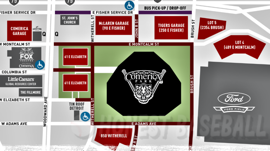 Comerica Park Seating Map