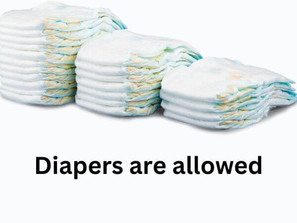Diapers are allowed in american family field