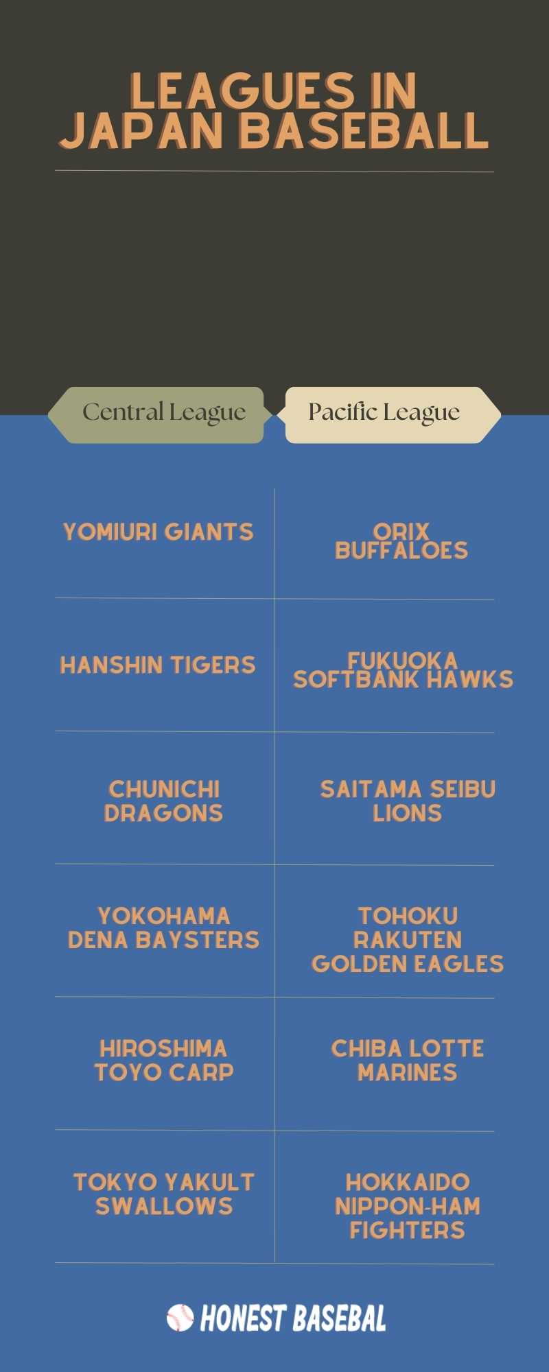 Leagues in Japan Baseball