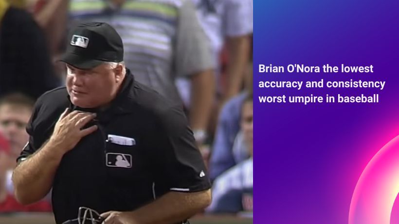 Brian O’Nora the most lowest accuracy and consistency umpire in MLB