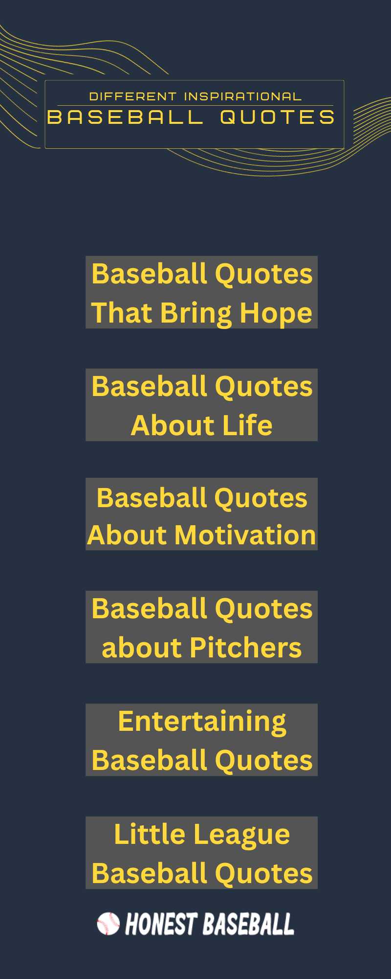 Different Inspirational Baseball Quotes