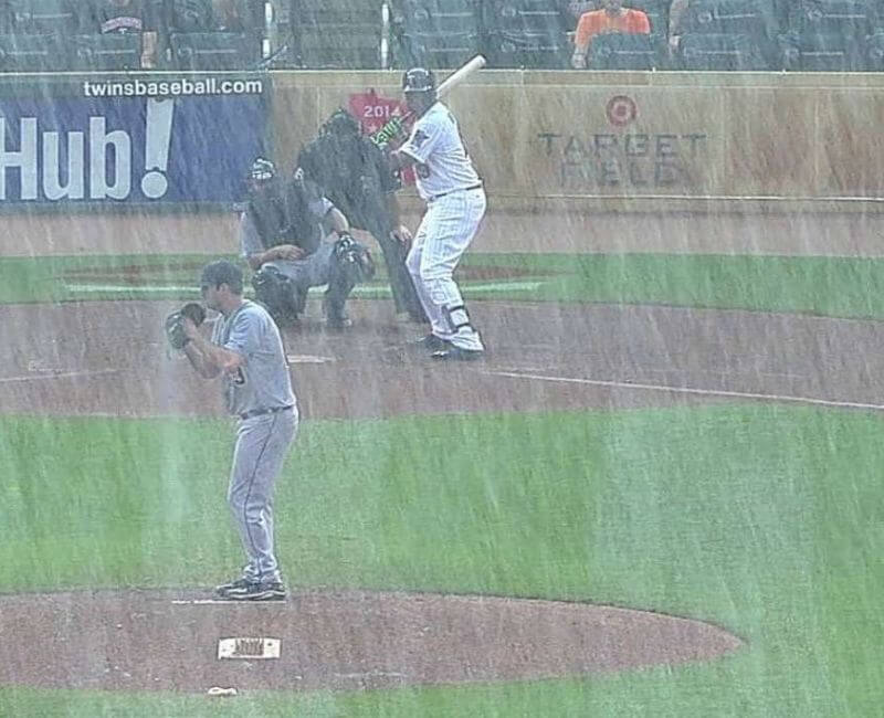 Most tie in baseball happnes for rain