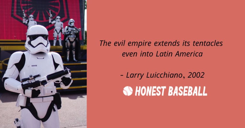 Larry Lucchiano, the Red Sox President gifted the Yankees the name “The Evil Empire”